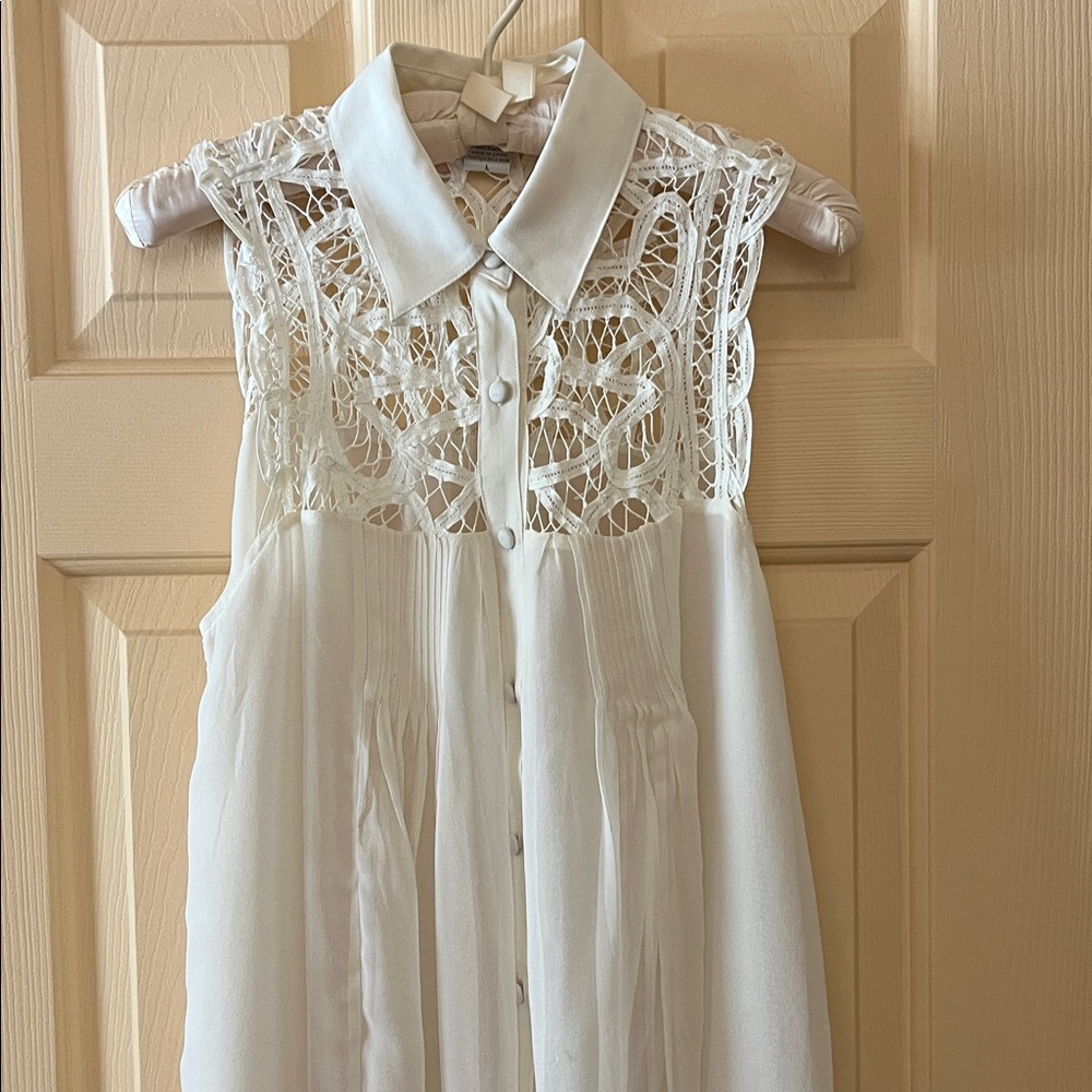 Elegant White Lace Blouse